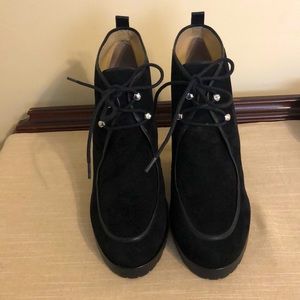 Michael Kors suede wedged booties